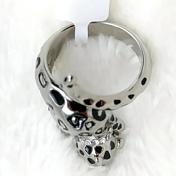 Jaguar Cat Ring Stainless Steel Hypoallergenic Women's Statement Ring - Picture 3 of 9